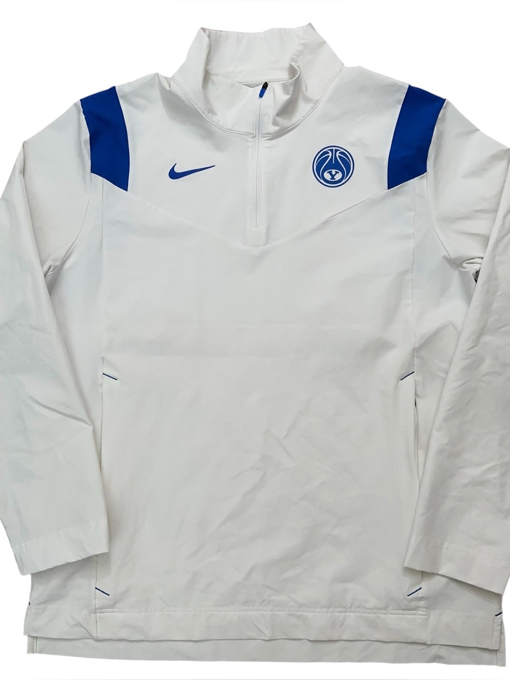Nike Coaches Performance 1/4 Zip Pullover Mens L BYU Cougars NCAA White